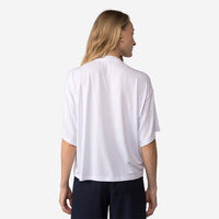Camiseta Boxy Feminina | Travel T-Shirt Modal - Branco
