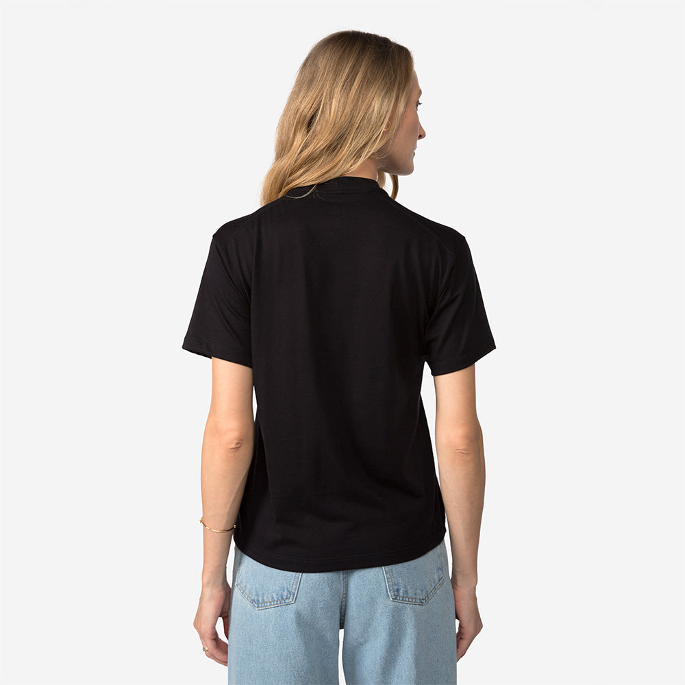 Camiseta Recortes Feminina - Preto