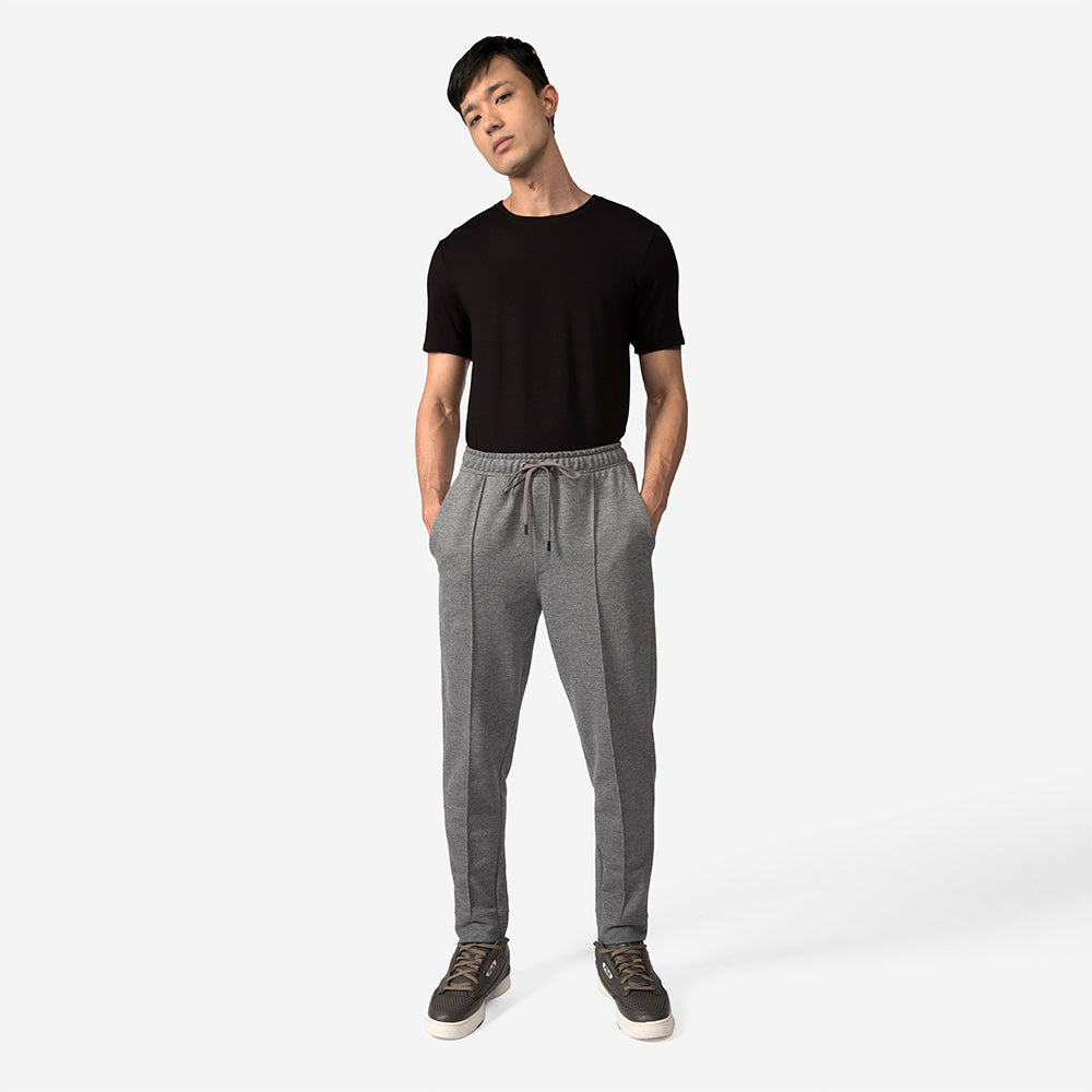 Calça Jogger Friso Masculina - Mescla Escuro