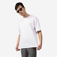 Camiseta Algodão Ultraleve Boxy Masculina - Branco
