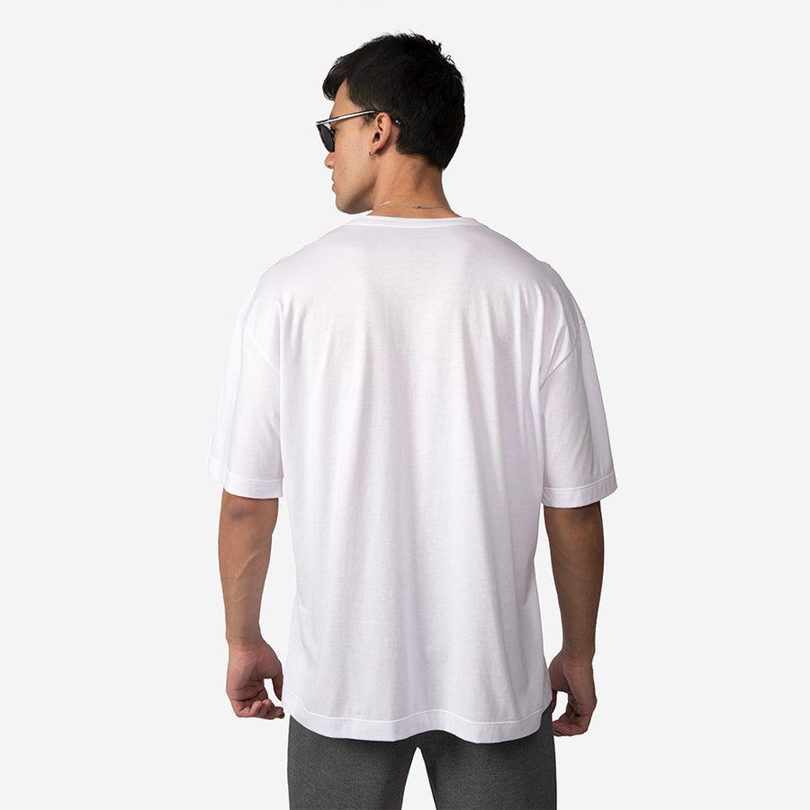 Camiseta Algodão Ultraleve Boxy Masculina - Branco
