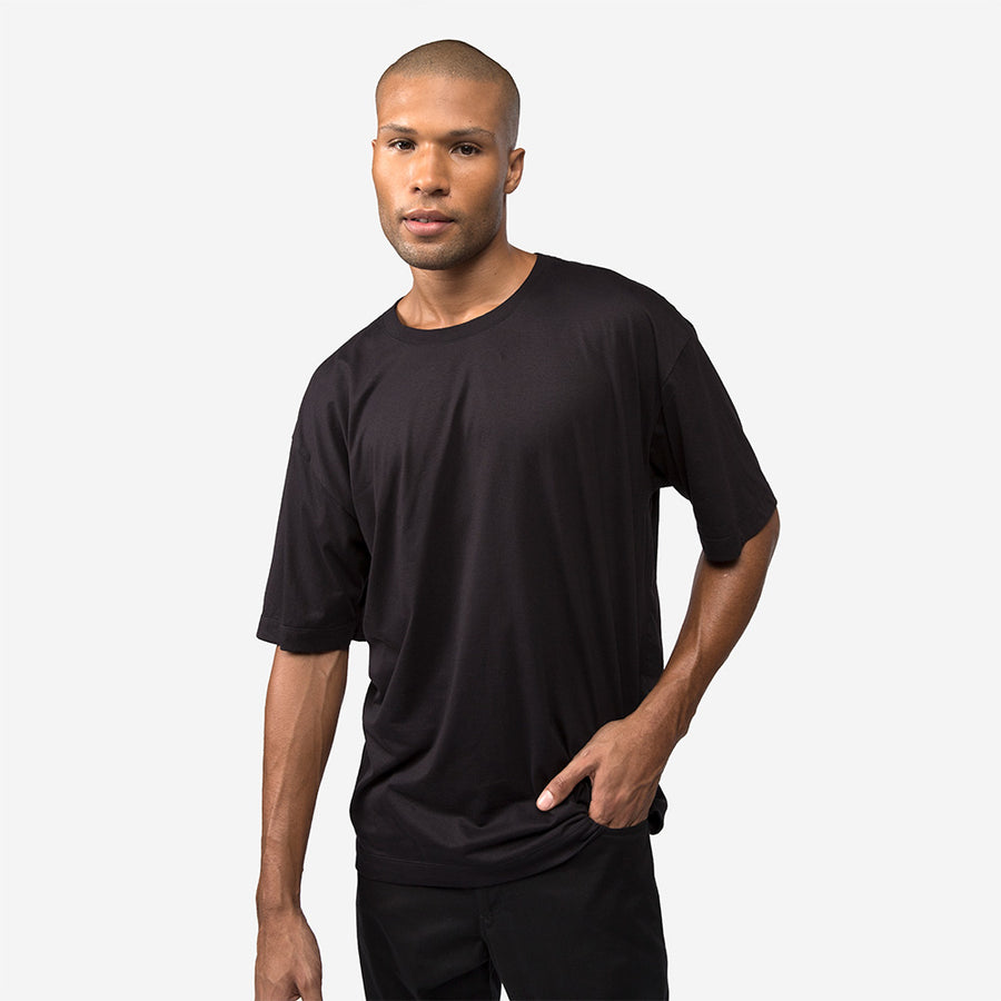 Camiseta Boxy Algodão Premium Masculina | Everyday Collection - Preto