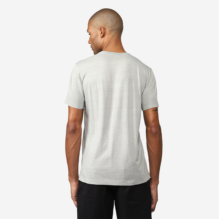 Camiseta Estonada Masculina - Cinza Argila