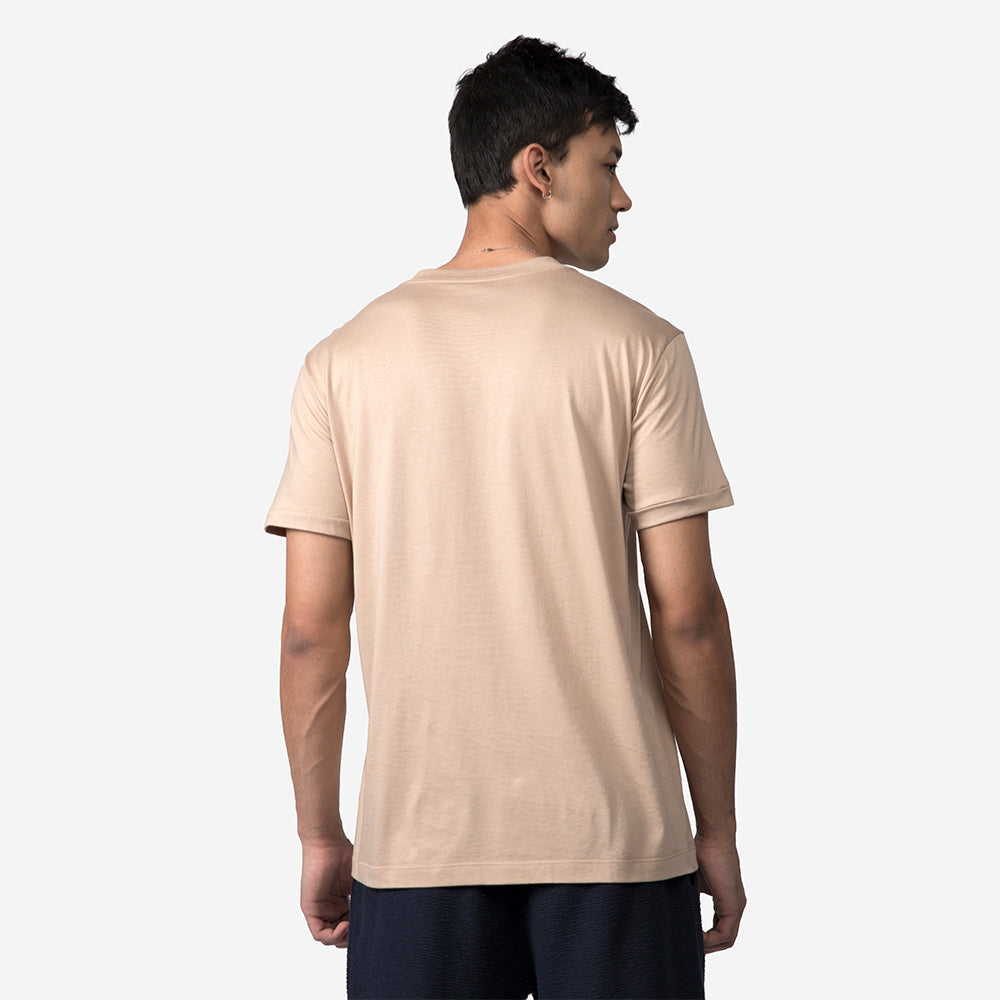 Camiseta Pima Punho Masculina | Life Collection - Bege Camel
