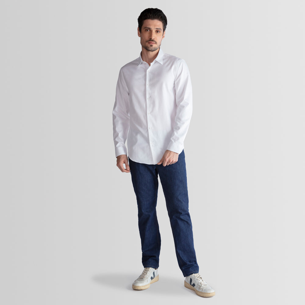 Camisa Algodão Oxford Masculina - Branco