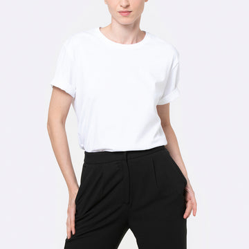 Camiseta Algodão Pima Boyfriend | Life T-Shirt - Branco